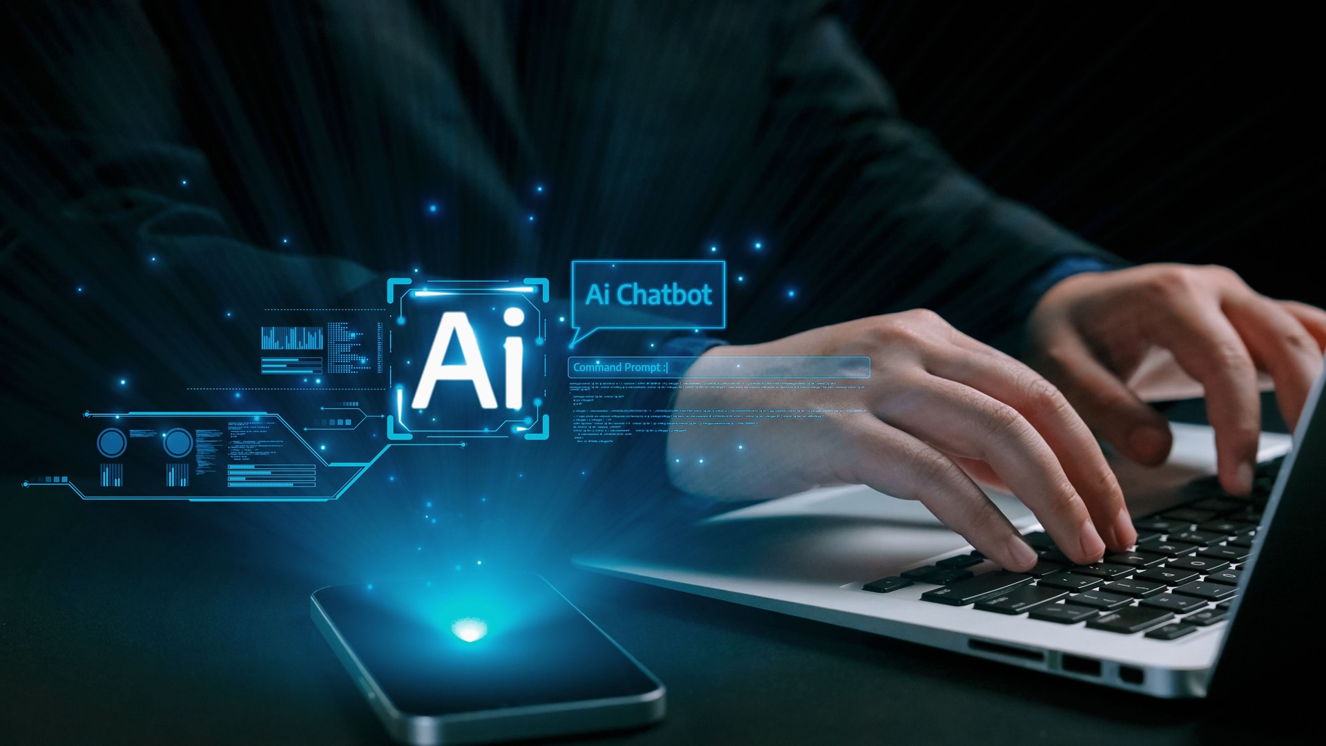 Human interact with AI artificial intelligence virtual assistant UUID